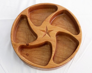 Wooden 5 Section Tray in Alder