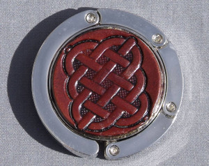 Collapsible Purse Hook - Celtic knot 10 dark