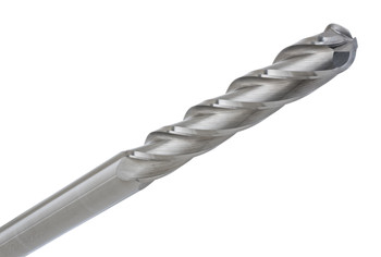 4 flute solid carbide ball end mills are ideal for rough and finish milling in a large range of materials. These end mills can be used in slotting, profile, plunge and side wall milling. Designed with an industry standard 30° degree helix and precision cutting edges these end mills will perform above the competition. 4 flute solid carbide ball end mills are ideal for rough and finish milling in a large range of materials. These end mills can be used in slotting, profile, plunge and side wall milling. Designed with an industry standard 30° degree helix and precision cutting edges these end mills will perform above the competition.