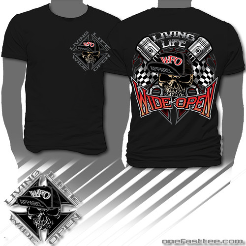 WFO - LIVIN LIFE WIDE OPEN - Black tee