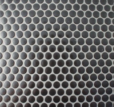 Black Penny Round Mosaic Matt/Satin