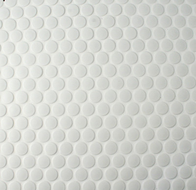 White Matt Penny Round Mosaic Tiles 19mm
