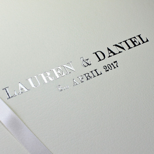Classic Ivory Leather Wedding Photo Album