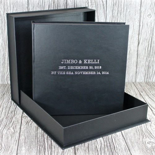 Black Leather Clamshell Box (Box Only)