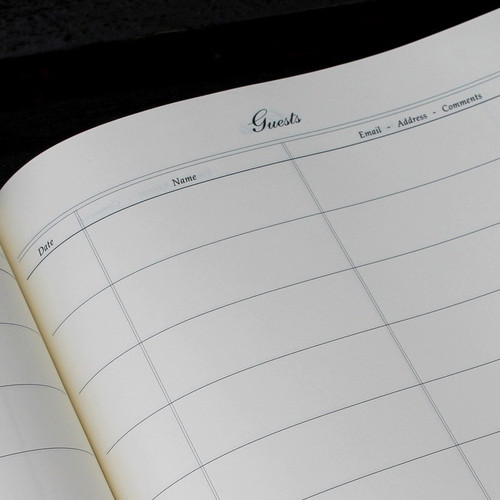 Visitor Guest Book - Sapphire Blue Mamba Effect Leather