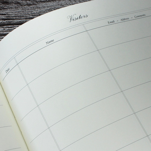 Visitor Guest Book - Sapphire Blue Mamba Effect Leather