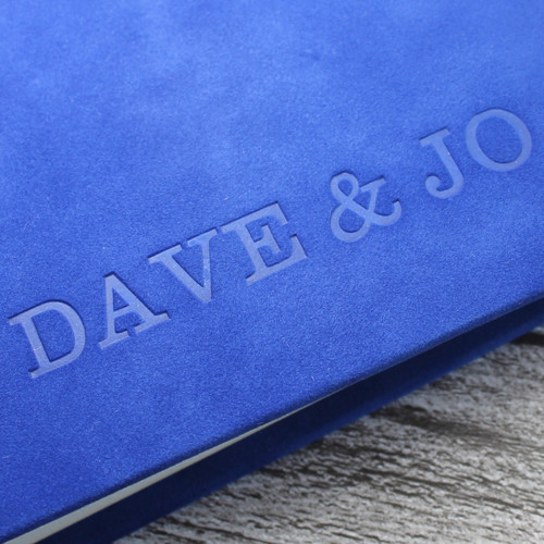 Contemporary Pacific Blue Velvety Suede Look Photo Album