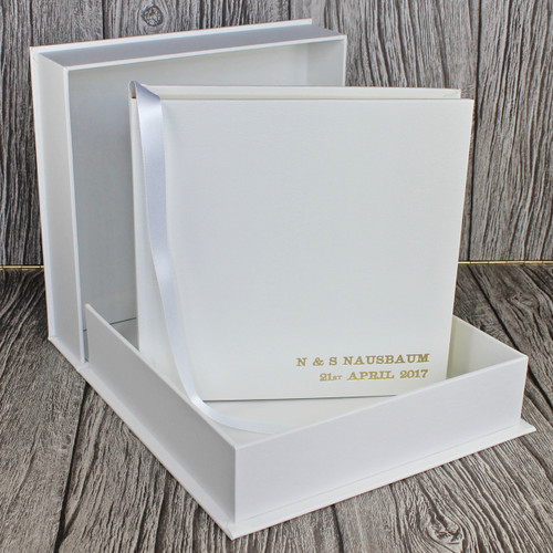 White Leather Clamshell Box (Box Only)
