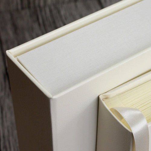 Ivory Leather Clamshell Box (Box Only)