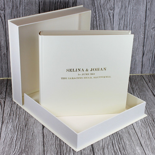 Ivory Leather Clamshell Box (Box Only)