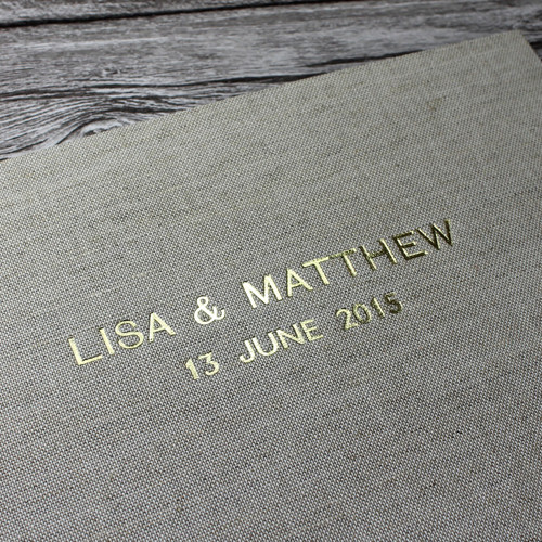 Natural Oatmeal Linen Clamshell Box (Box Only)