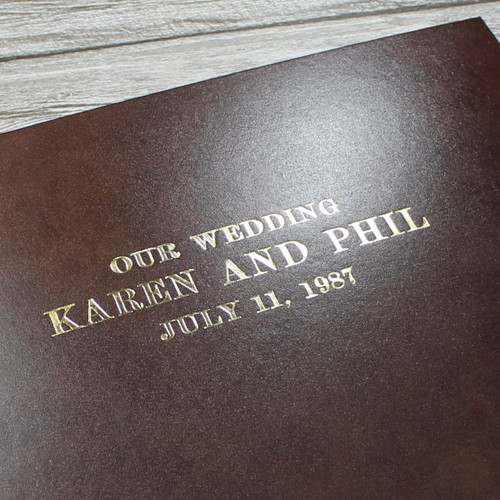 Traditional Classic Cocoa Brown Leather Photo Album