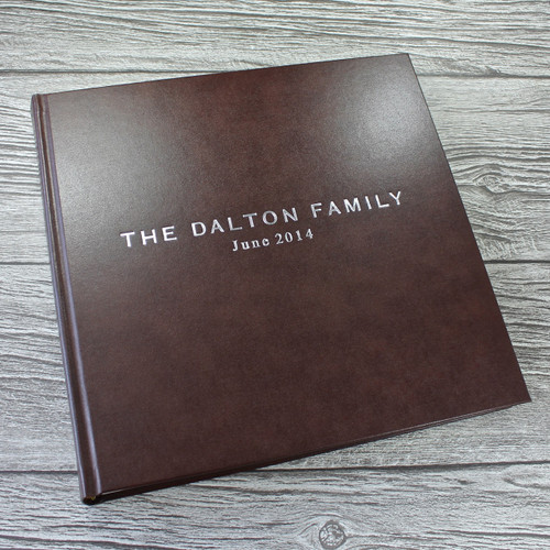 Traditional Classic Cocoa Brown Leather Photo Album