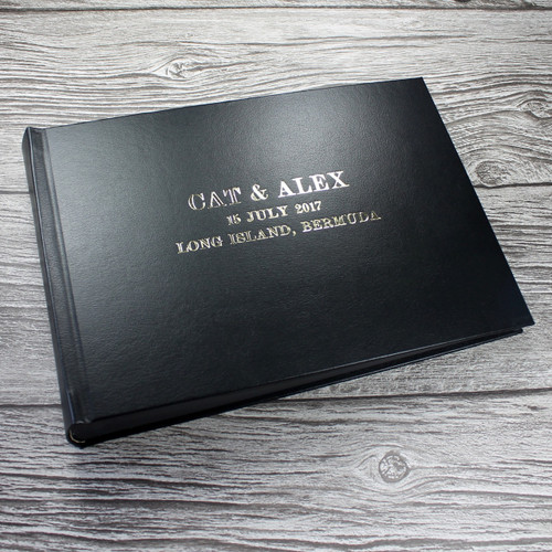 Black Leather Photo Booth Guest Book