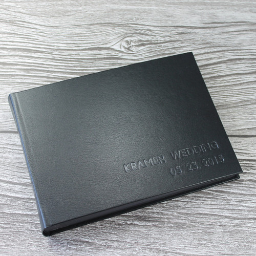 Black Leather Photo Booth Guest Book