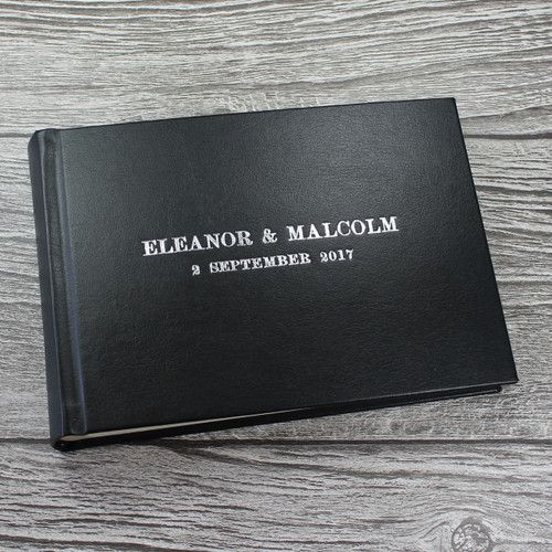 Black Leather Photo Booth Guest Book