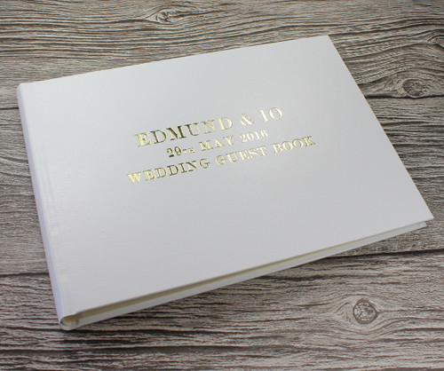 White Leather Photo Booth Guest Book