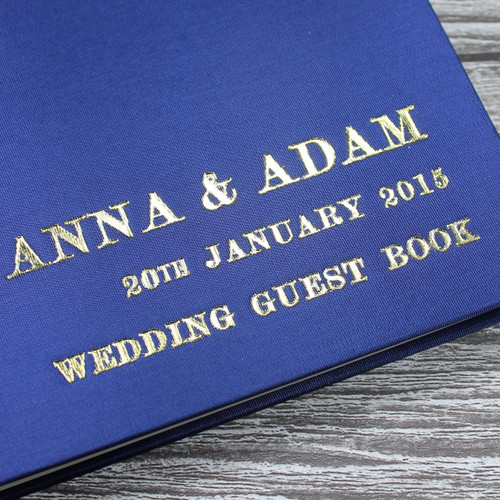 Midnight Blue Satin Photo Booth Guest Book