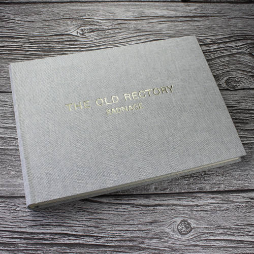 Grey Marl Linen Photo Booth Guest Book