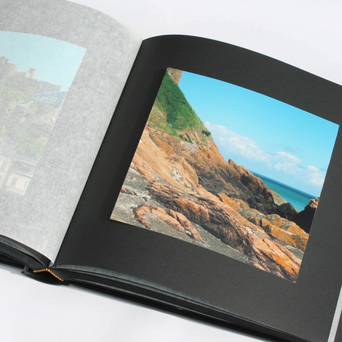 Traditional Navy Blue Leather Photo Album