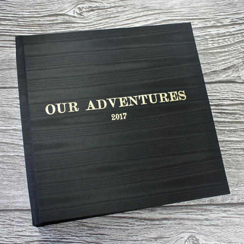 Black Moiré Satin Taffeta Photo Album