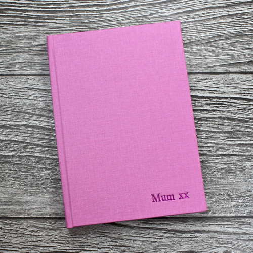 Mother's Day Journal / Notebook - Pink Linen - A5 Portrait