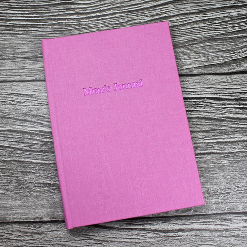 Mother's Day Journal / Notebook - Pink Linen - A5 Portrait