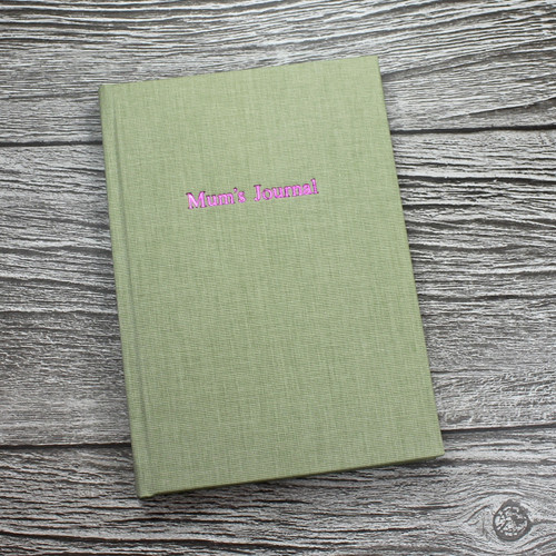 Mother's Day Journal / Notebook - Sage Green Linen - A5 Portrait