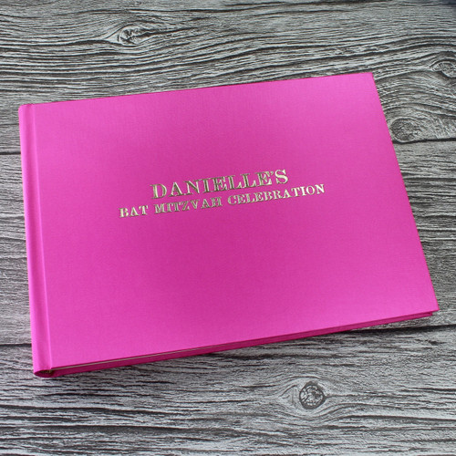 Hot Pink Satin Photo Booth Guest Book