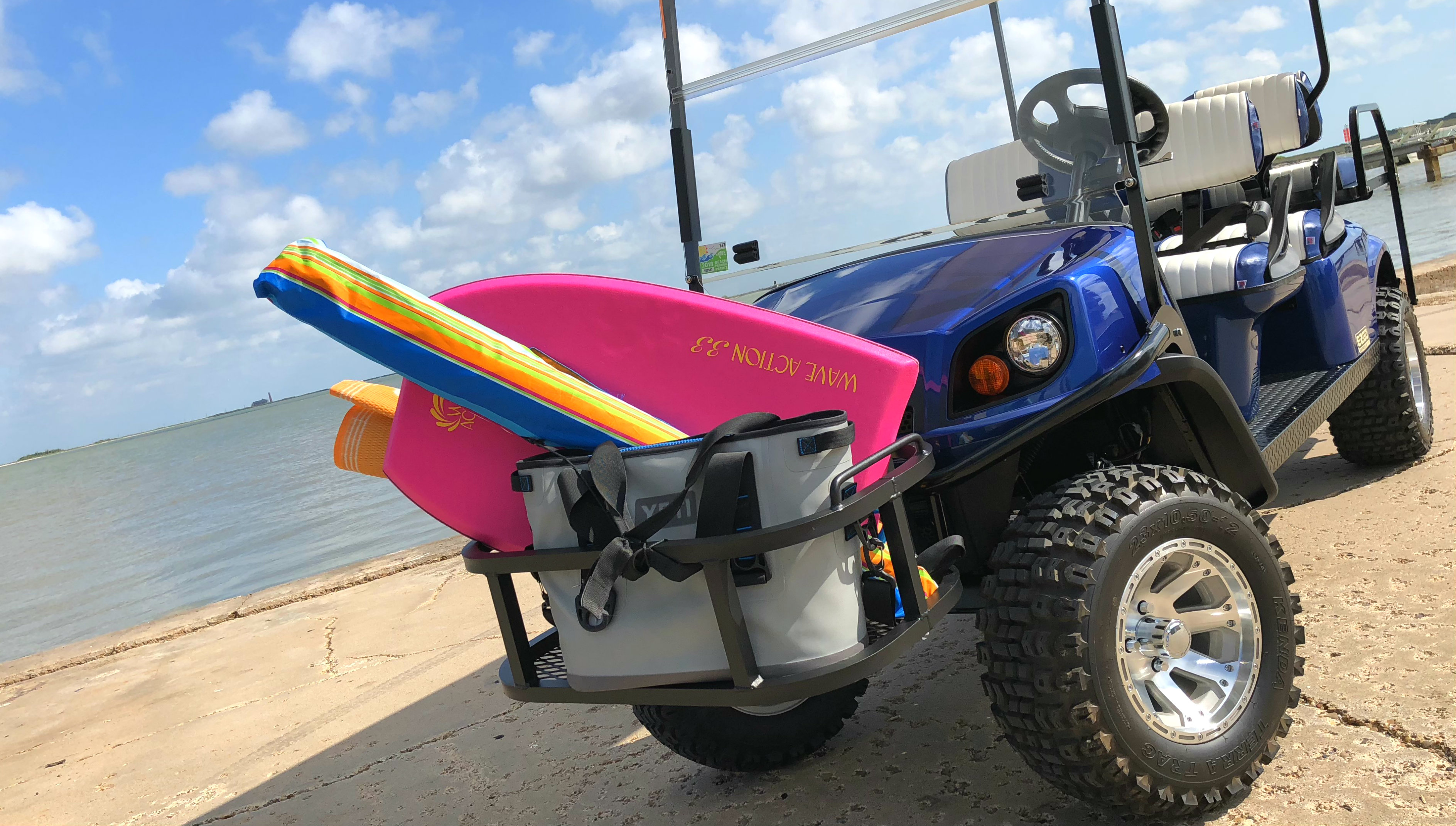 EZ GO Golf Cart Front Basket Rack Gear by Golf Coast Armor