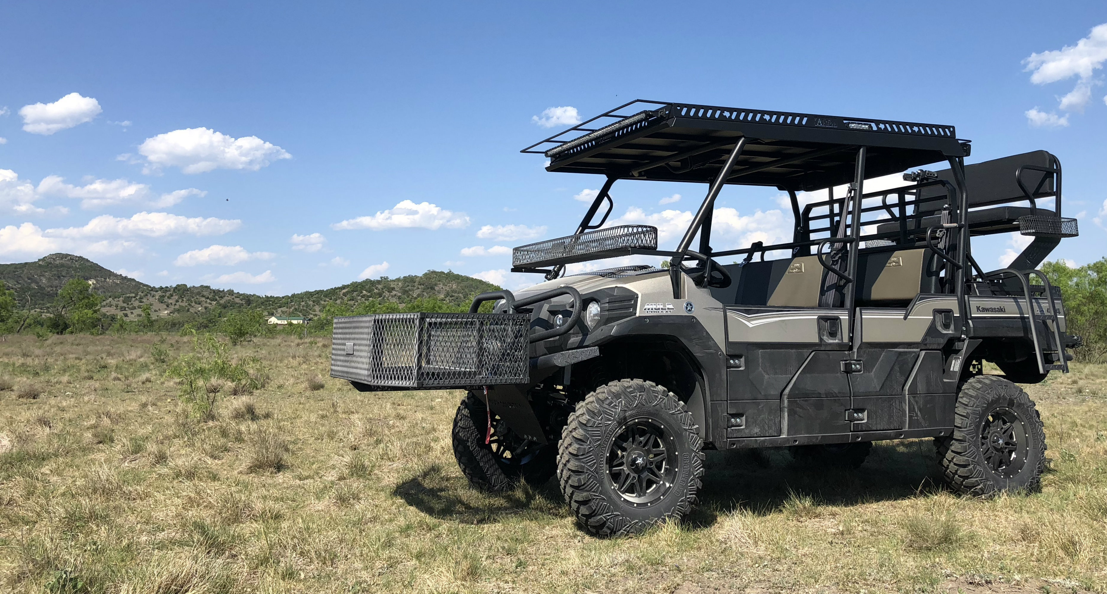Kawasaki Mule Pro FXT Metal Top and High Seat Ranch Armor UTV Outfit