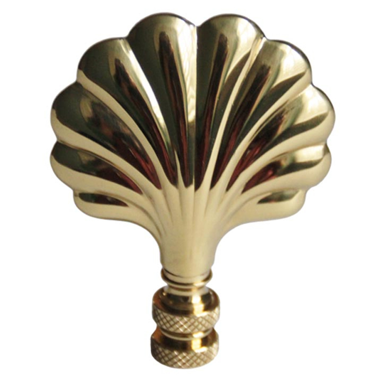 Brass Art Deco Shell Lamp Finial The Silver Oyster