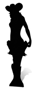 Cowgirl (Silhouette) (Western Themed) - Lifesize Cardboard Cutout Standee Cowgirl (Silhouette) (Western Themed) - Lifesize Cardboard Cutout Standee