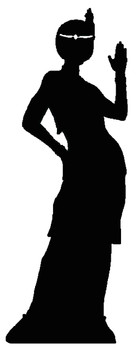 Flapper Girl silhouette - Lifesize Cardboard Cutout / Standee Flapper Girl silhouette - Lifesize Cardboard Cutout / Standee