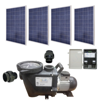 SunRay SolFlo2 - 4 Solar Panels 1kW Filter Pump Systems Complete 50GPM 50FT Head 120VDC Brushless Motor SunRay SolFlo2 - 4 Solar Panels 1kW Filter Pump Systems Complete 50GPM 50FT Head 120VDC Brushless Motor