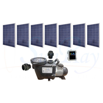 SunRay SolFlo3 - 7 Solar Panels 1.750kW Filter Pump Systems Complete Solar Pool Pump 80GPM 55FT Head 180VDC Brushless Motor SunRay SolFlo3 - 7 Solar Panels 1.750kW Filter Pump Systems Complete Solar Pool Pump 80GPM 55FT Head 180VDC Brushless Motor