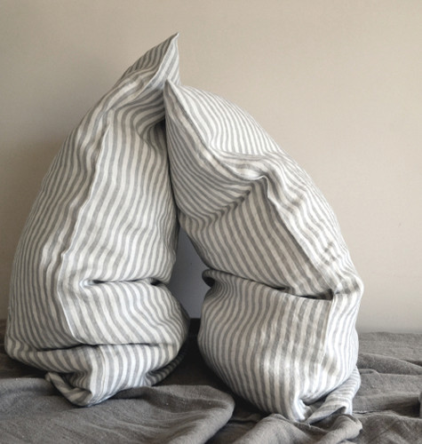 Striped Linen pillow case
