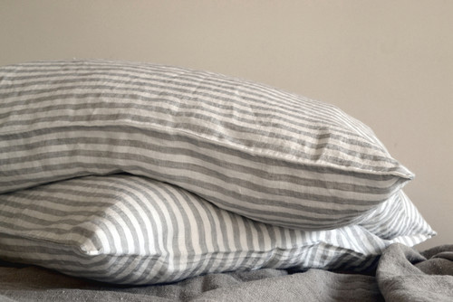 Striped Linen pillow case
