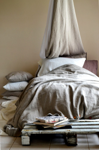 Natural Rustic Rough Heavy Weight Linen Quilt Cover / All sizes