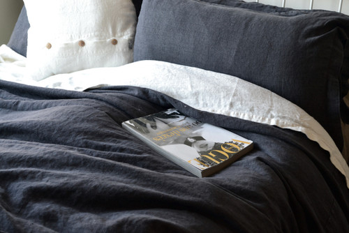 Peppercorn Rustic Heavy weight Linen Quilt/Duvet cover, All sizes