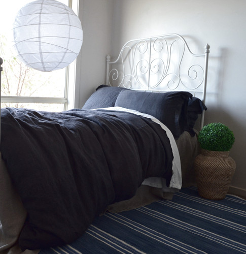Peppercorn Rustic Heavy weight Linen Quilt/Duvet cover, All sizes