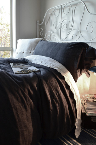 Peppercorn Rustic Heavy weight Linen Quilt/Duvet cover, All sizes