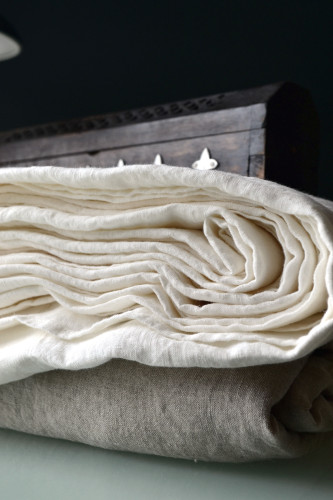 Antique white pure linen sheet/Top sheet