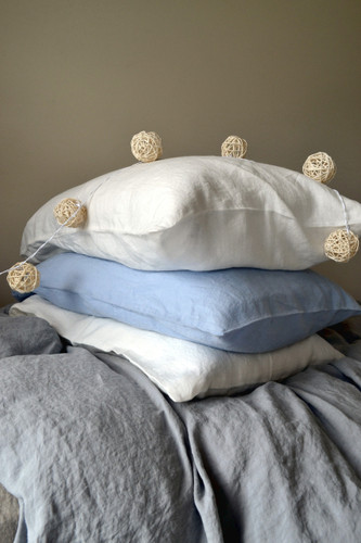 White linen pillow case