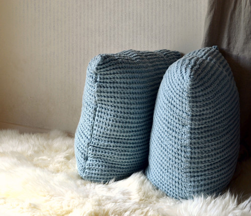 Duck Egg Blue Waffle Linen Pillow Case. Super heavy weight linen