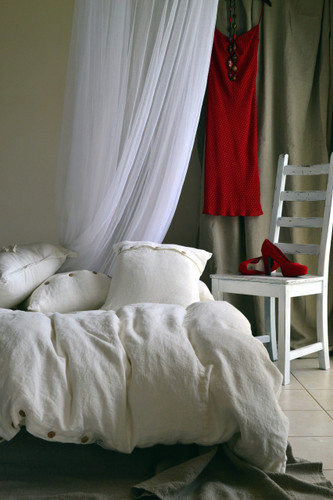 Ivory Rustic Rough Natural Linen Duvet cover. Heavy weight linen. All sizes