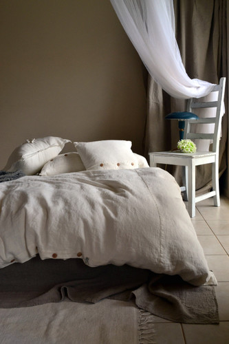 Ivory Rustic Rough Natural Linen Duvet cover. Heavy weight linen. All sizes