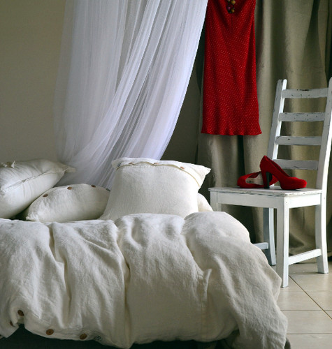 Ivory Rustic Rough Natural Linen Duvet cover. Heavy weight linen. All sizes
