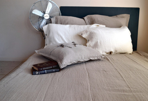 Pure Elegance, Softened natural linen duvet cover, Natural