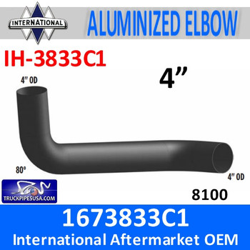 1673833C1 International 8100 Day cab Exhaust Elbow IH-3833C1 1673833C1 International 8100 Day cab Exhaust Elbow IH-3833C1